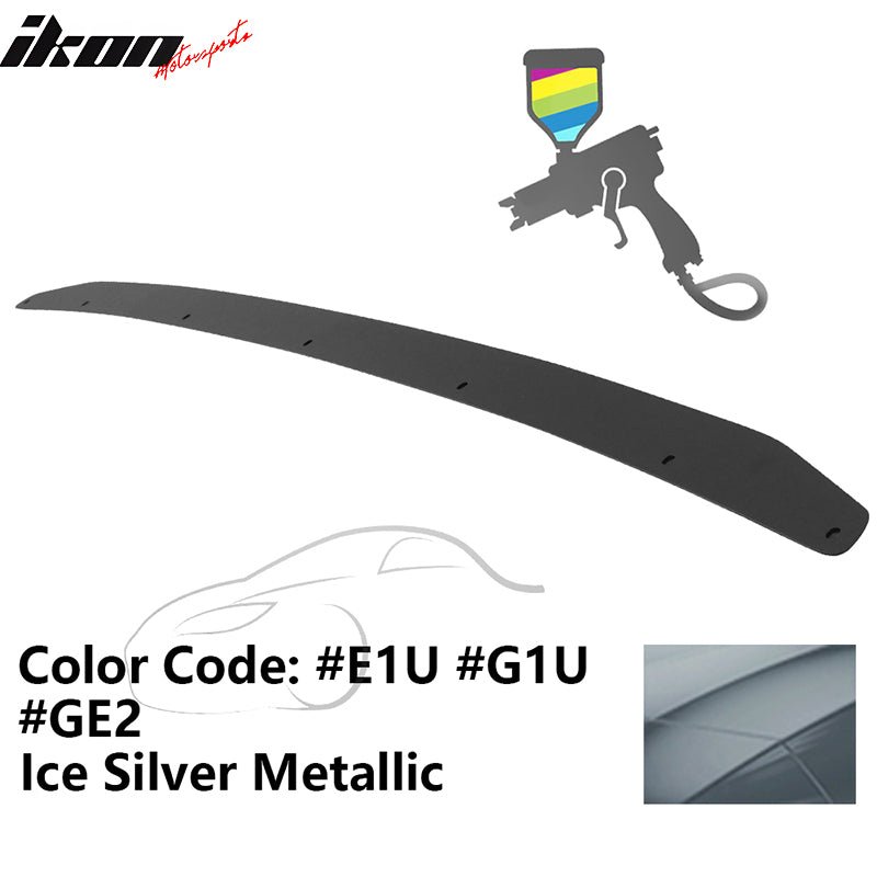 2015 - 2021 Subaru WRX Trunk Rear Spoiler Gurney Flap AluminumPainted E1U Ice Silver MetallicIkon Motorsports