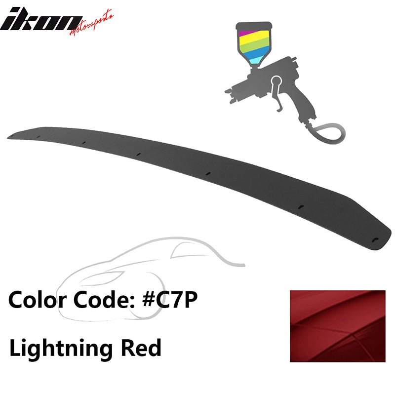 2015 - 2021 Subaru WRX Trunk Rear Spoiler Gurney Flap AluminumPainted C7P Lightning RedIkon Motorsports