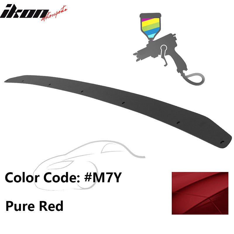 2015 - 2021 Subaru WRX Trunk Rear Spoiler Gurney Flap AluminumPainted M7Y Pure RedIkon Motorsports