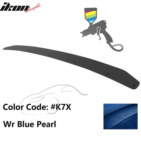 2015 - 2021 Subaru WRX Trunk Rear Spoiler Gurney Flap AluminumPainted K7X Wr Blue PearlIkon Motorsports