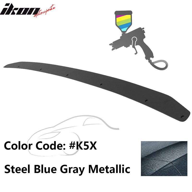 2015 - 2021 Subaru WRX Trunk Rear Spoiler Gurney Flap AluminumPainted K5X Steel Blue Gray MetallicIkon Motorsports