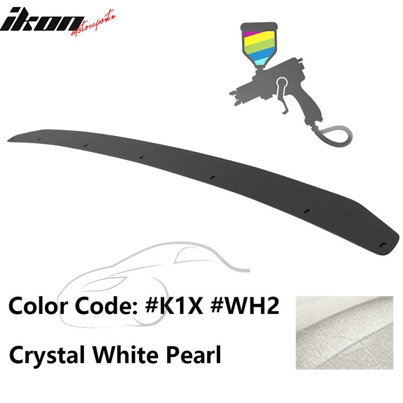 2015 - 2021 Subaru WRX Trunk Rear Spoiler Gurney Flap AluminumPainted K1X Crystal White PearlIkon Motorsports