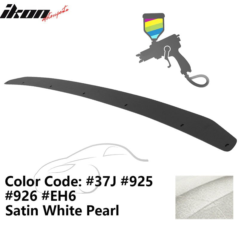 2015 - 2021 Subaru WRX Trunk Rear Spoiler Gurney Flap AluminumPainted 37J Satin White PearlIkon Motorsports