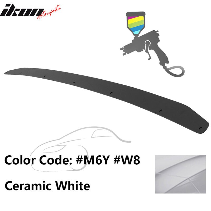 2015 - 2021 Subaru WRX Trunk Rear Spoiler Gurney Flap AluminumPainted M6Y Ceramic WhiteIkon Motorsports