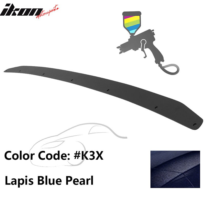 2015 - 2021 Subaru WRX Trunk Rear Spoiler Gurney Flap AluminumPainted K3X Lapis Blue PearlIkon Motorsports