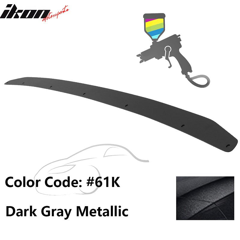2015 - 2021 Subaru WRX Trunk Rear Spoiler Gurney Flap AluminumPainted 61K Dark Gray MetallicIkon Motorsports