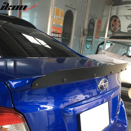 2015 - 2021 Subaru WRX Trunk Rear Spoiler Gurney Flap AluminumPainted WCH Sapphire Blue PearlIkon Motorsports