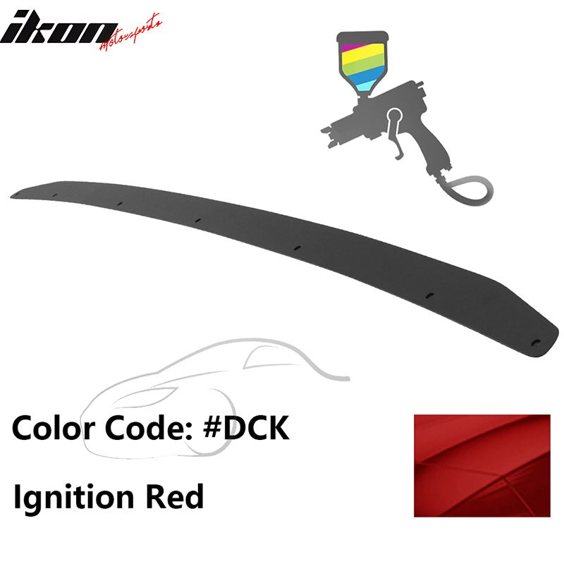 2015 - 2021 Subaru WRX Trunk Rear Spoiler Gurney Flap AluminumPainted DCK Ignition RedIkon Motorsports