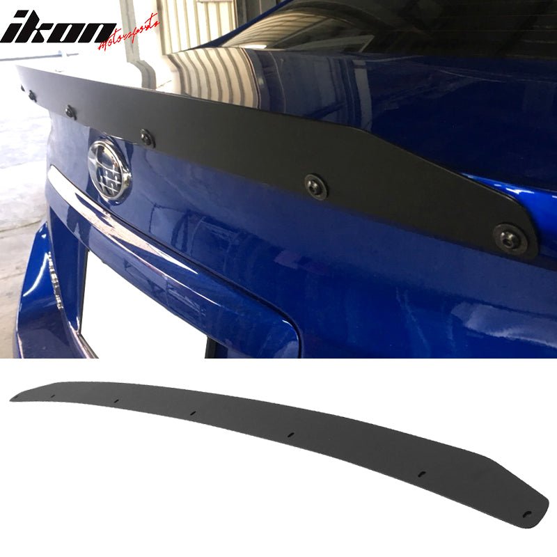 2015 - 2021 Subaru WRX Trunk Rear Spoiler Gurney Flap AluminumBlack CoatedIkon Motorsports