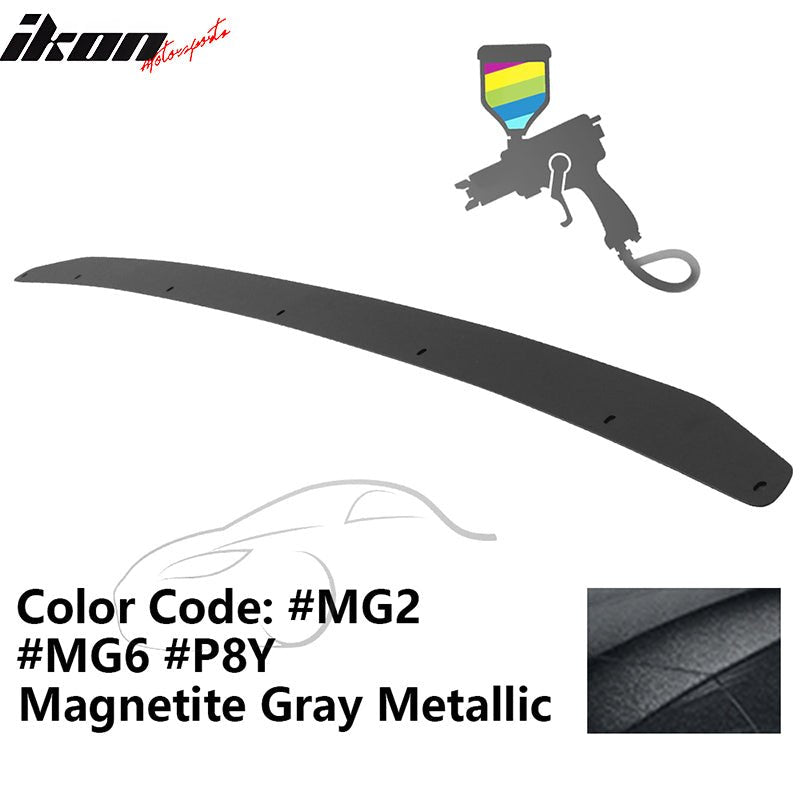 2015 - 2021 Subaru WRX Trunk Rear Spoiler Gurney Flap AluminumPainted MG2 Magnetite Gray MetallicIkon Motorsports