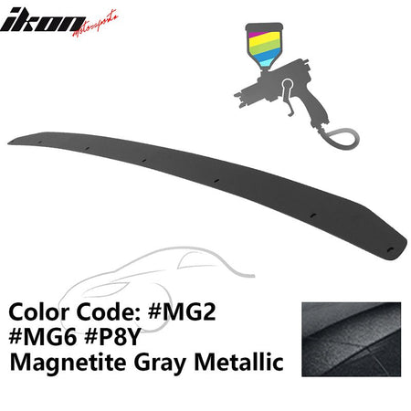 2015 - 2021 Subaru WRX Trunk Rear Spoiler Gurney Flap AluminumPainted MG2 Magnetite Gray MetallicIkon Motorsports