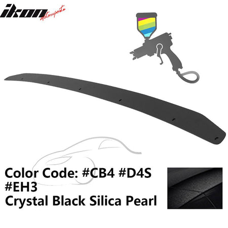 2015 - 2021 Subaru WRX Trunk Rear Spoiler Gurney Flap AluminumPainted CB4 Crystal Black Silica PearlIkon Motorsports