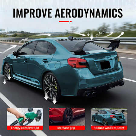 For 15-21 Subaru WRX 12-16 Impreza STI Carbon Fiber Print Rear Trunk Spoiler ABS