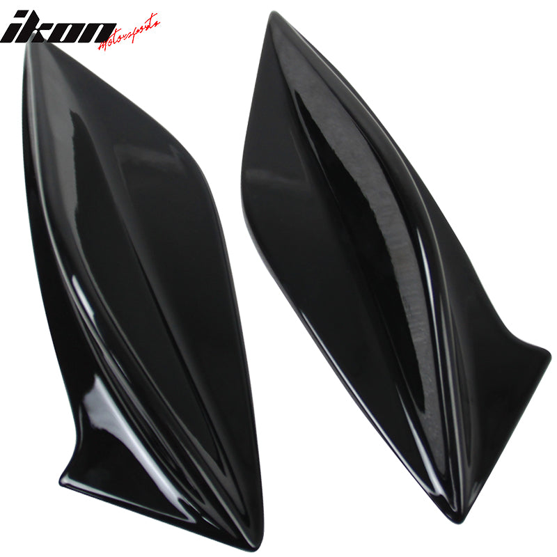 Fits 15-21 Subaru WRX & STI DTO Style Gloss Black Trunk Spoiler Side Fins Add on