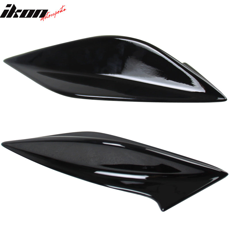 Fits 15-21 Subaru WRX & STI DTO Style Gloss Black Trunk Spoiler Side Fins Add on