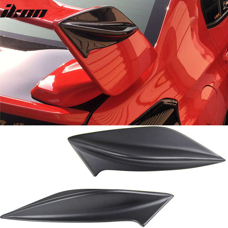 2015-2021 Subaru WRX&STI DTO Style Matte Black Trunk Spoiler Side Fins