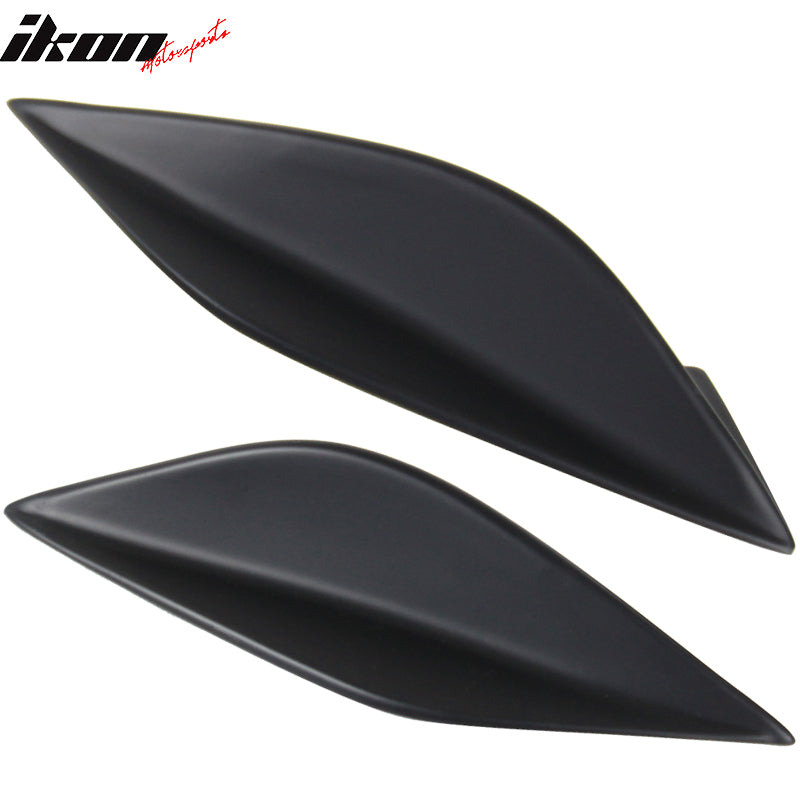 IKON MOTORSPORTS, Trunk Spoiler Side Fins Compatible with 2015-2021 Subaru WRX & STI, DTO Style ABS Plastic Painted Matte Black Rear Trunk Spoiler Wing Side Fins Winglets Cover Added on Body Kits 2PCS