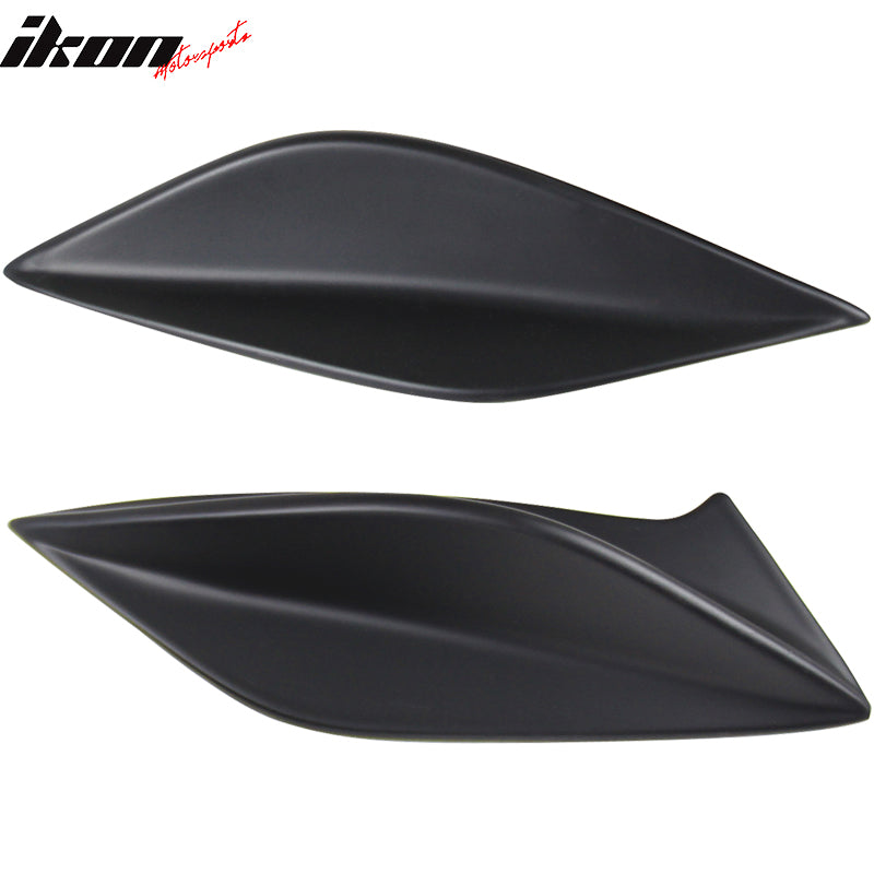 Fits 15-21 Subaru WRX & STI DTO Style Matte Black Trunk Spoiler Side Fins Add on