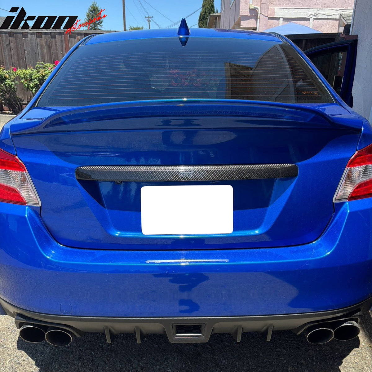 Fit 15-21 Subaru WRX STI PSM Style Rear Trunk Spoiler Painted #K7X Wr Blue Pearl