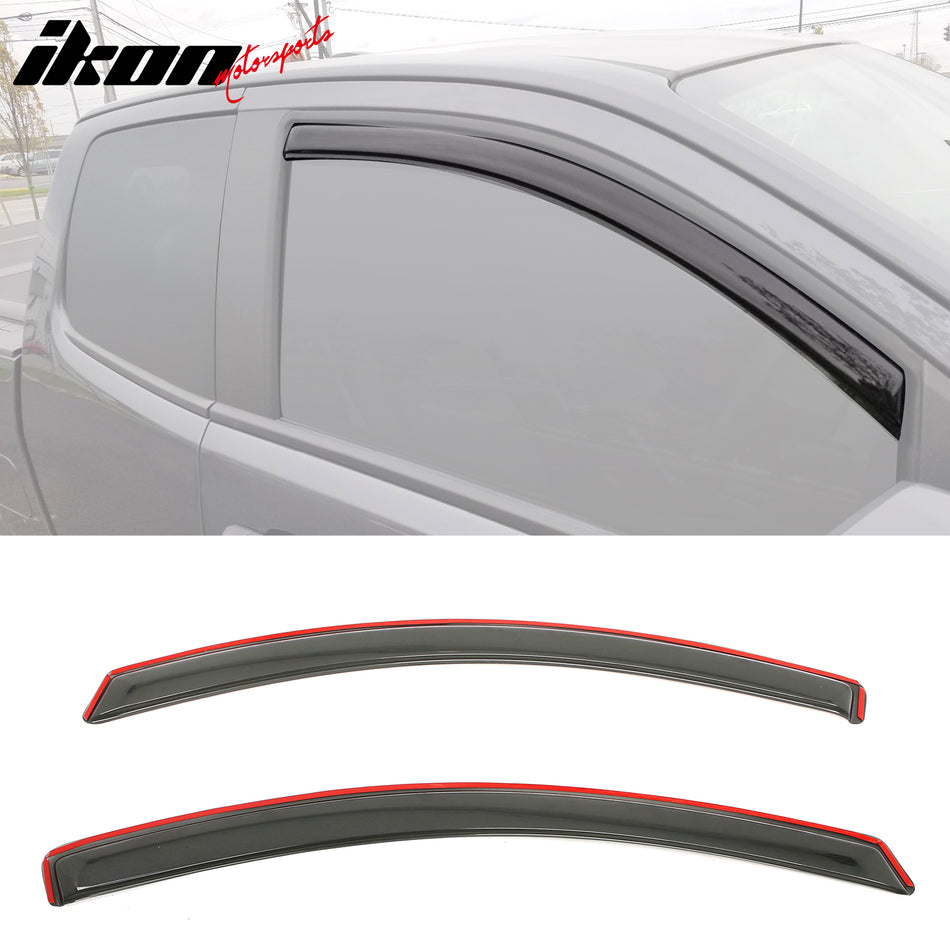 2015-2022 Chevy Colorado GMC Canyon Extended Cab Smoke Window Visors