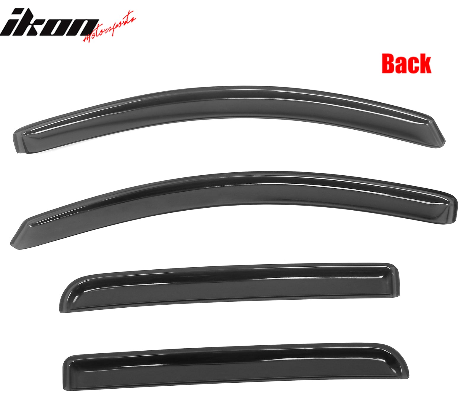 Fits 15-22 Chevy Colorado GMC Canyon Crew Cab Window Visors Deflector In-Channel