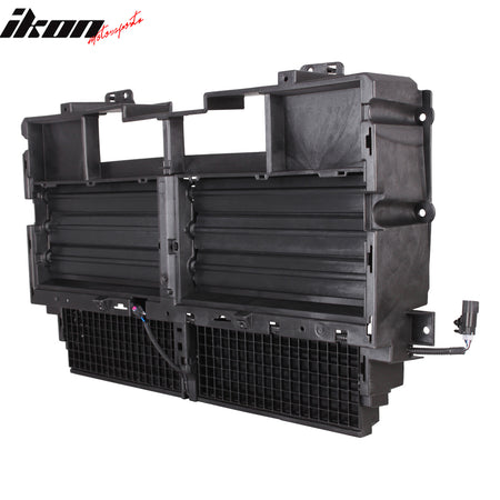 IKON MOTORSPORTS Active Grille Shutter w/ Motor, Compatible with 2015-2022 Chevy Colorado & GMC Canyon Extended Cab 2.5L, 84497856 GM1206109 Engine Cooling Radiator Grill Assembly Replacement, Black