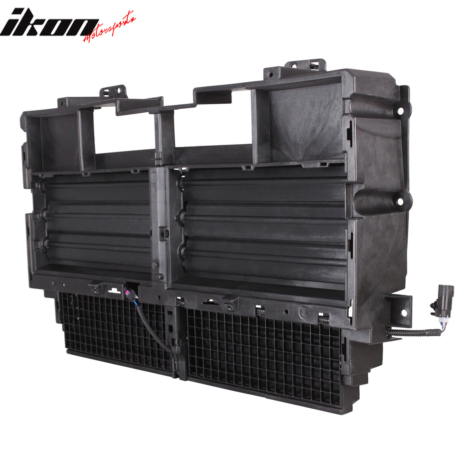 IKON MOTORSPORTS Active Grille Shutter w/ Motor, Compatible with 2015-2022 Chevy Colorado & GMC Canyon Extended Cab 2.5L, 84497856 GM1206109 Engine Cooling Radiator Grill Assembly Replacement, Black
