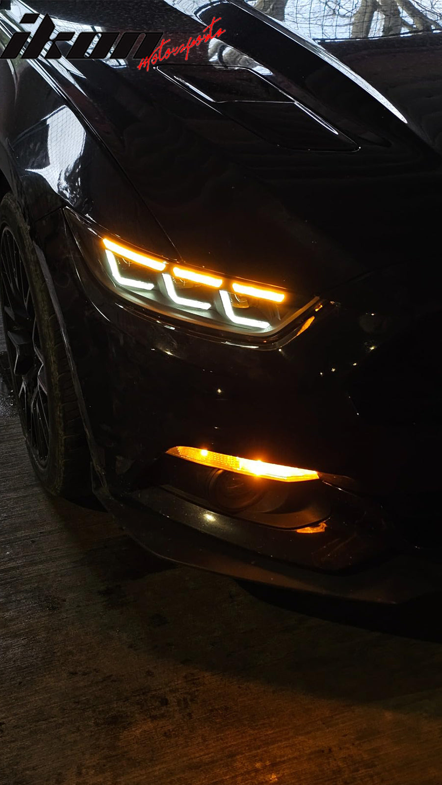 Fits 15-22 Ford Mustang Shelby 2024 Style LED Bulb Headlights Lamp Pair