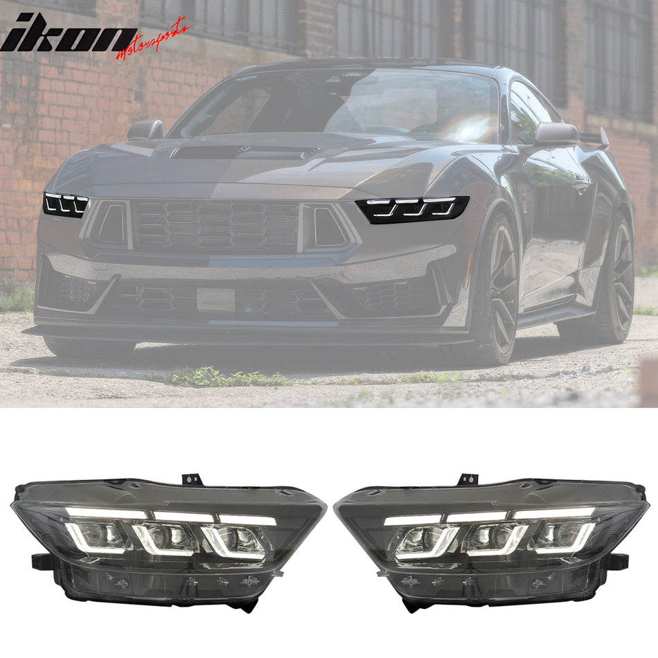 2015-2022 Ford Mustang Shelby 2024 Style Switchback Head Lights Lamp