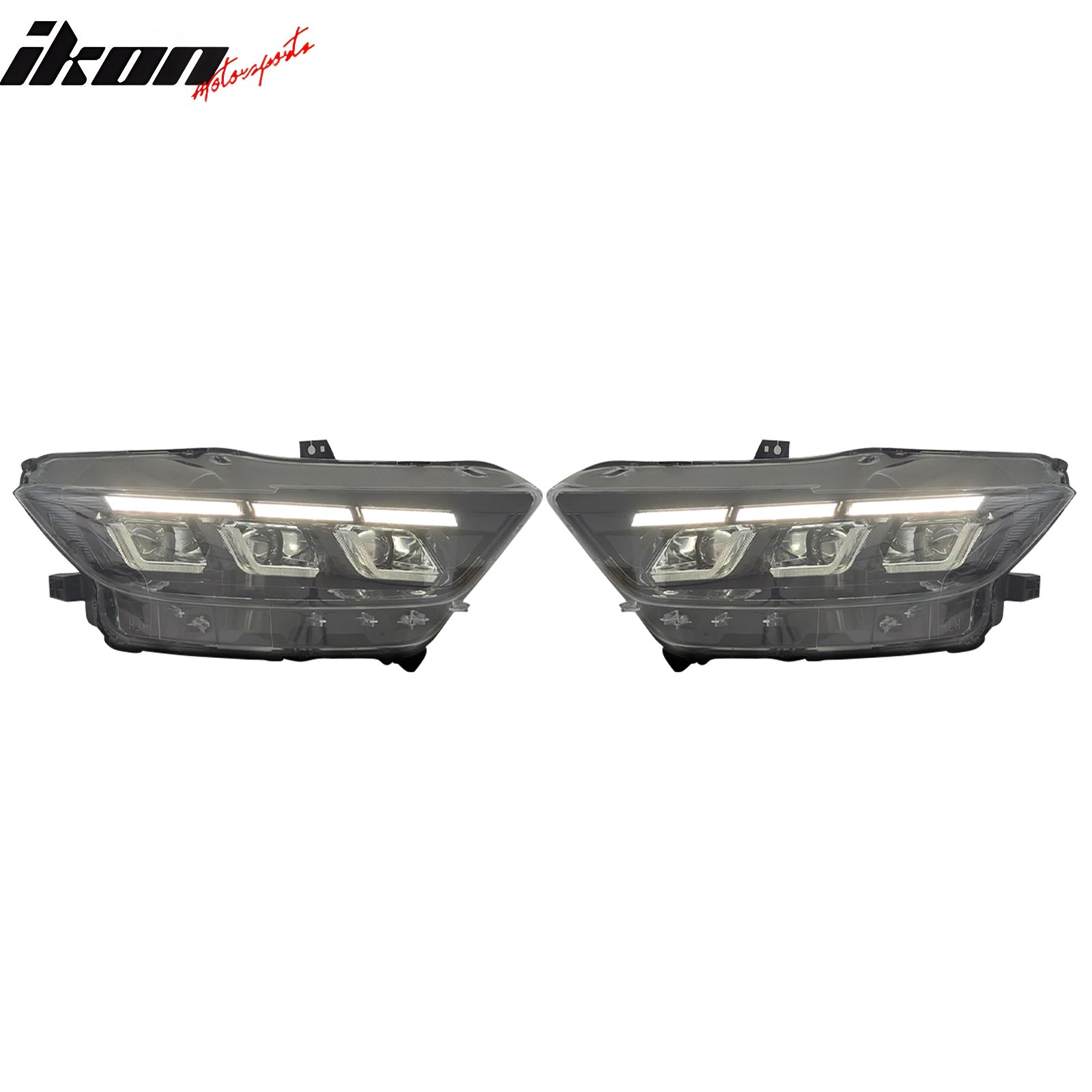 Fits 15-22 Ford Mustang 2024 LED Switchback Headlights W/ Sequential Turn Signal