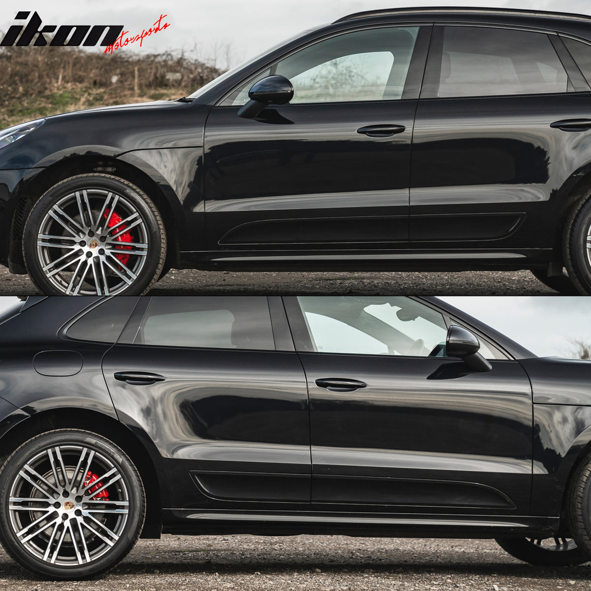 Fits 15-22 Porsche Macan Sports Style PU Unpainted Side Skirts Diffuser Panel