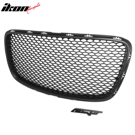 Fits 15-23 Chrysler 300 4DR SRT Style Front Bumper Upper Grille ABS Matte Black