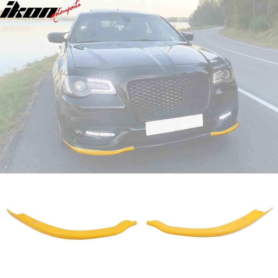 2015-2023 Chrysler 300 OE Style Yellow Front Side Corner Splitters ABS