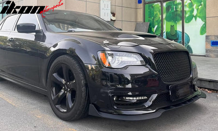 Fits 15-23 Chrysler 300 SRT Style ABS Front Bumper Lip Chin Spoiler Matte Black