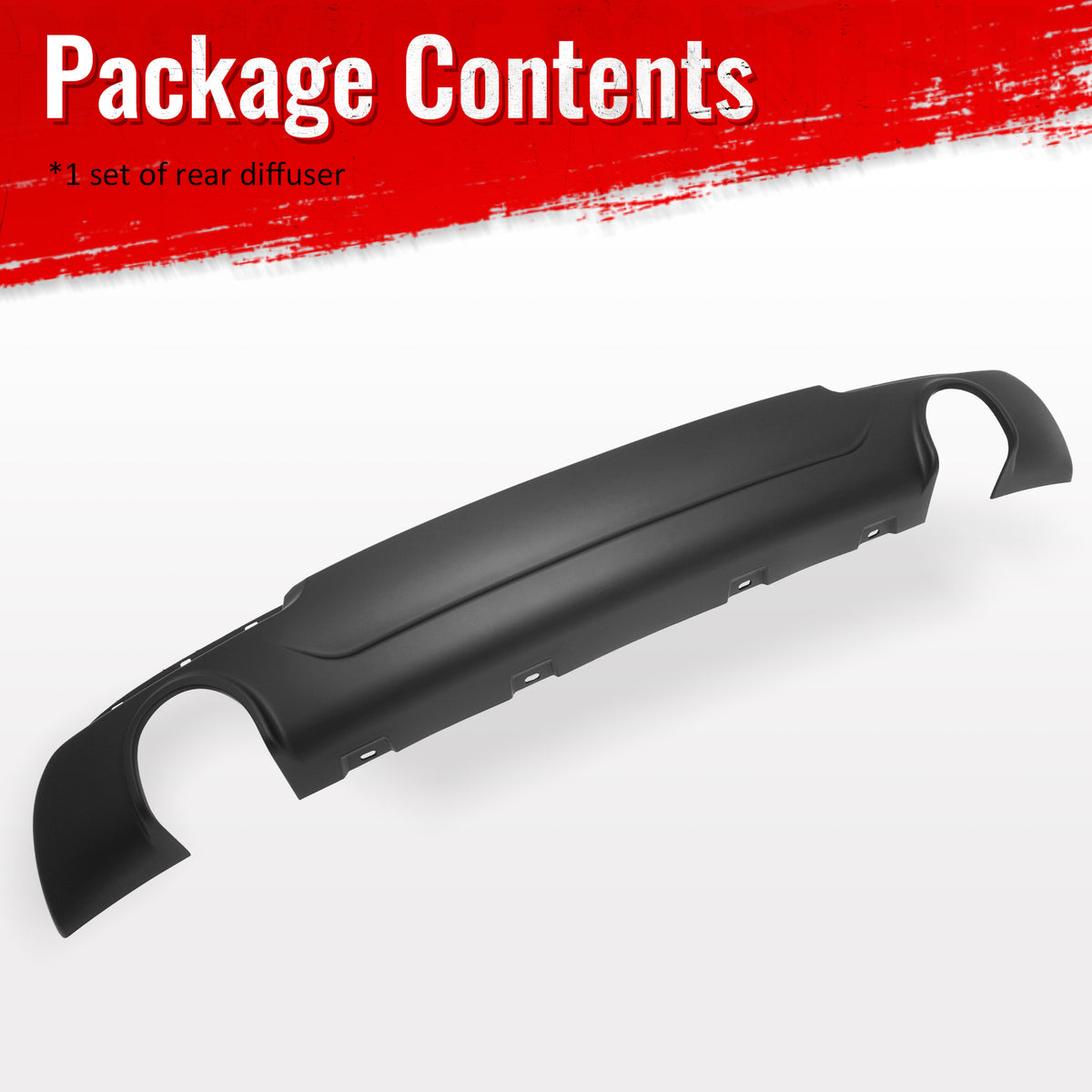 Fits 15-23 Chrysler 300 Base SRT C Style Rear Bumper Lip Diffuser PP Matte Black