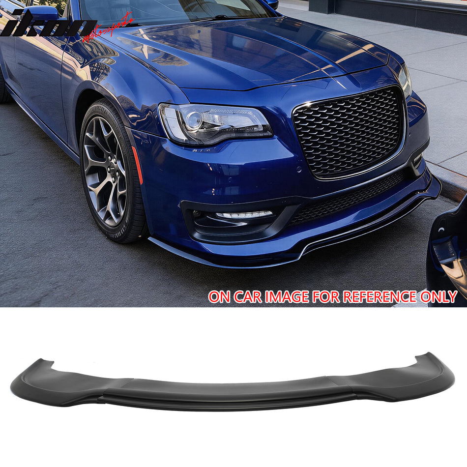 2015-2023 Chrysler 300 SRT IKON Style Matte Black Front Bumper Lip PP 3PCS