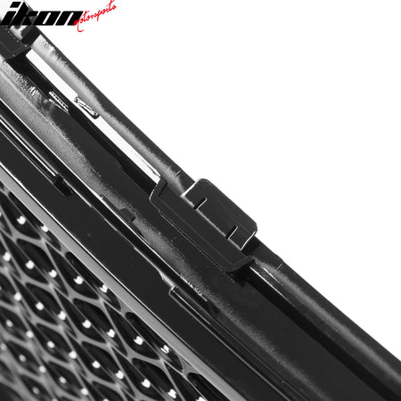 Fits 15-23 Chrysler 300 SRT Style Front Bumper Upper + Lower Grilles Gloss Black
