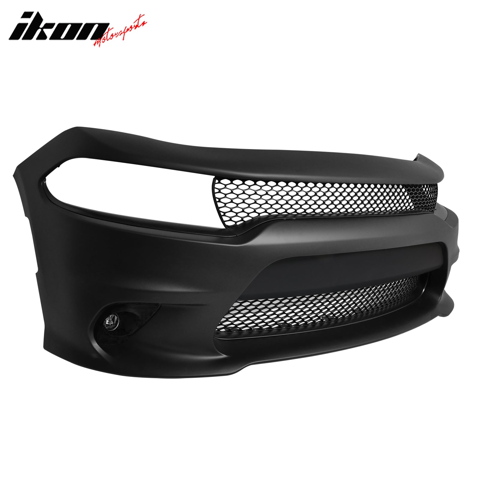 Fits 15-23 Dodge Charger SRT Hellcat Style Front Bumper Cover W/Fog Lamps PP