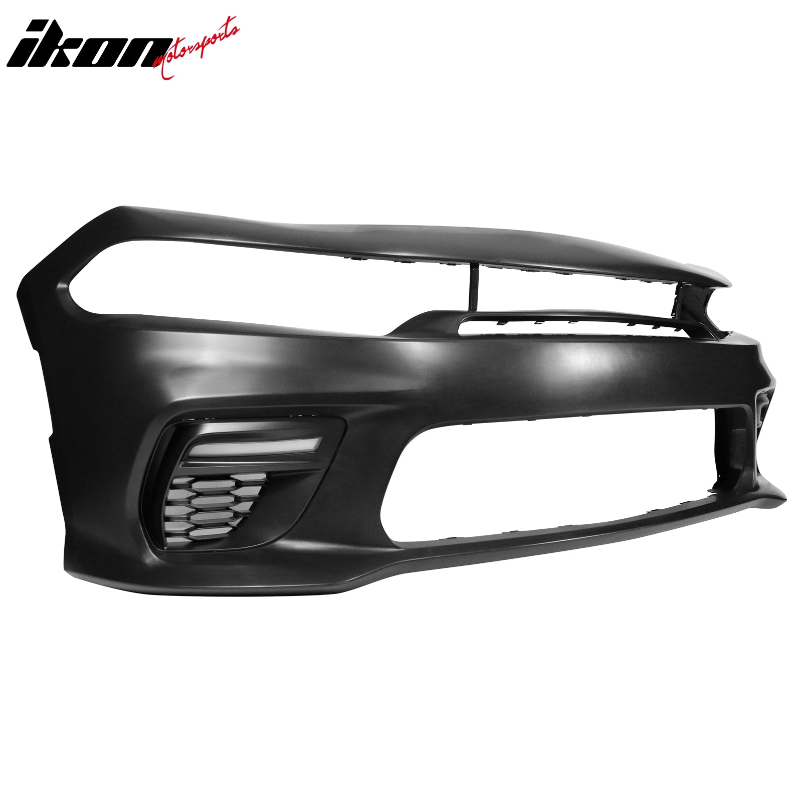 Fits 15-23 Charger Upper Lower Grilles Front Bumper Conversion LED Yellow Lip PP