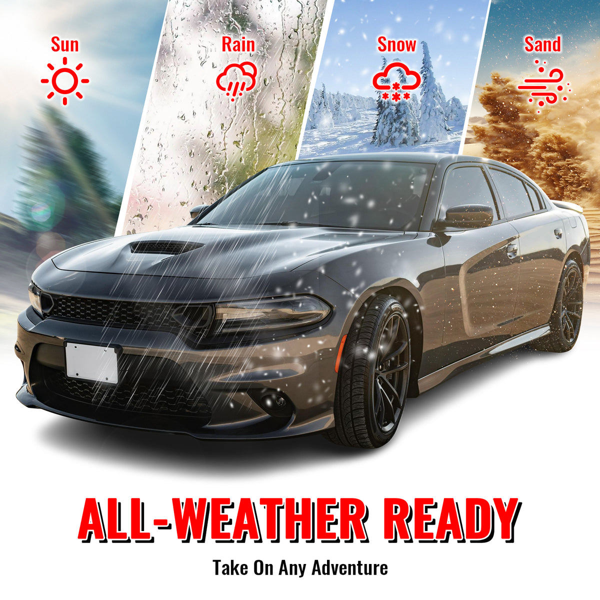 Fits 15-23 Dodge Charger 19 SRT Hellcat Style Front Bumper Cover W/Fog Lamps PP