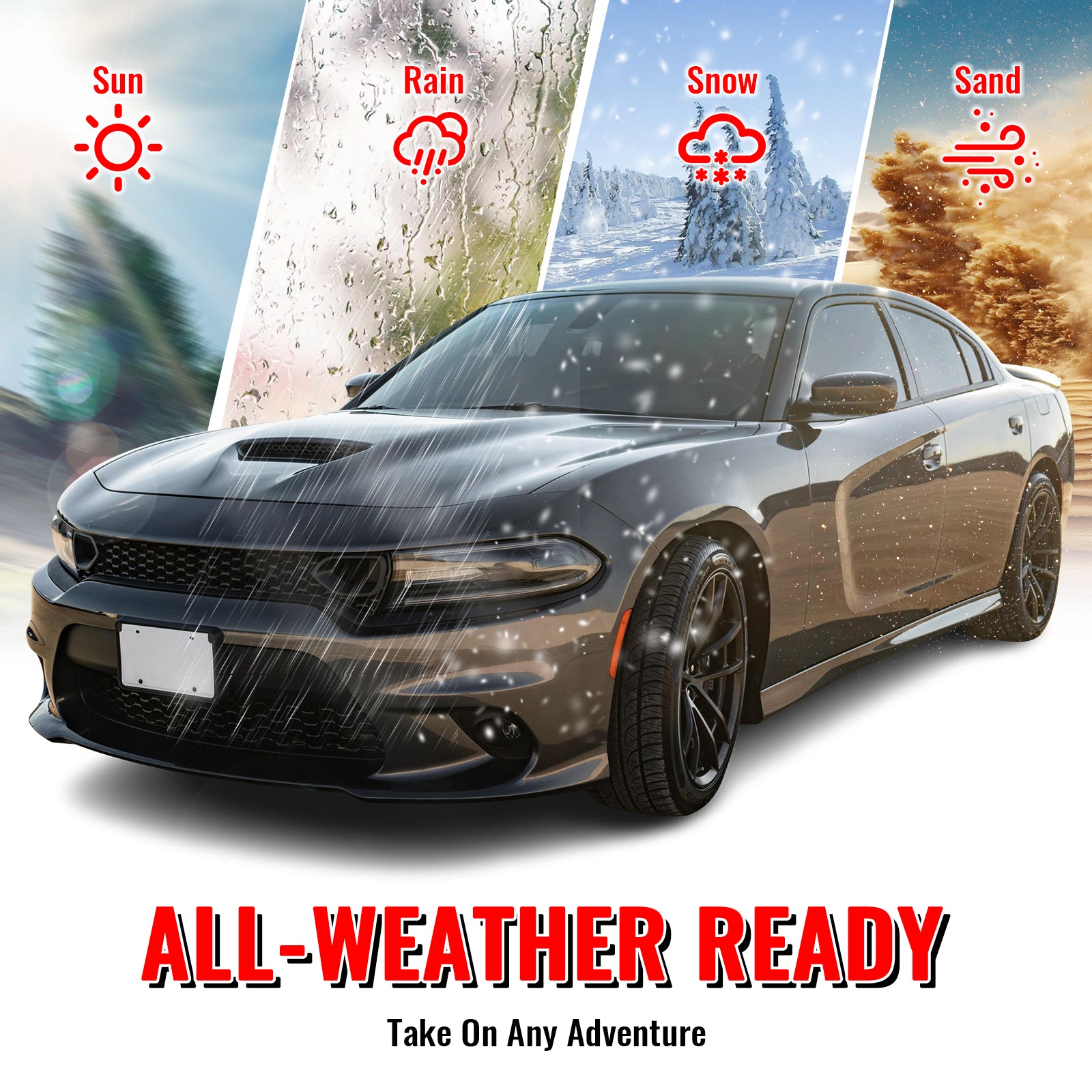 Fits 15-23 Dodge Charger 19 SRT Hellcat Style Front Bumper Cover W/Fog Lamps PP