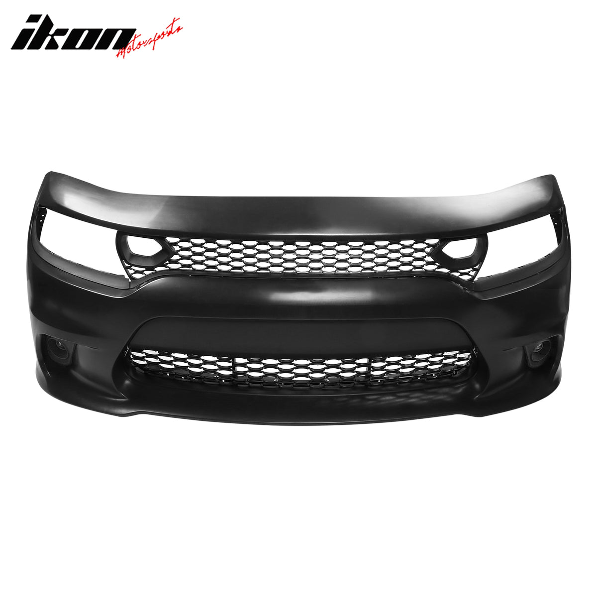 Fits 15-23 Dodge Charger 19 SRT Hellcat Style Front Bumper Cover W/Fog Lamps PP