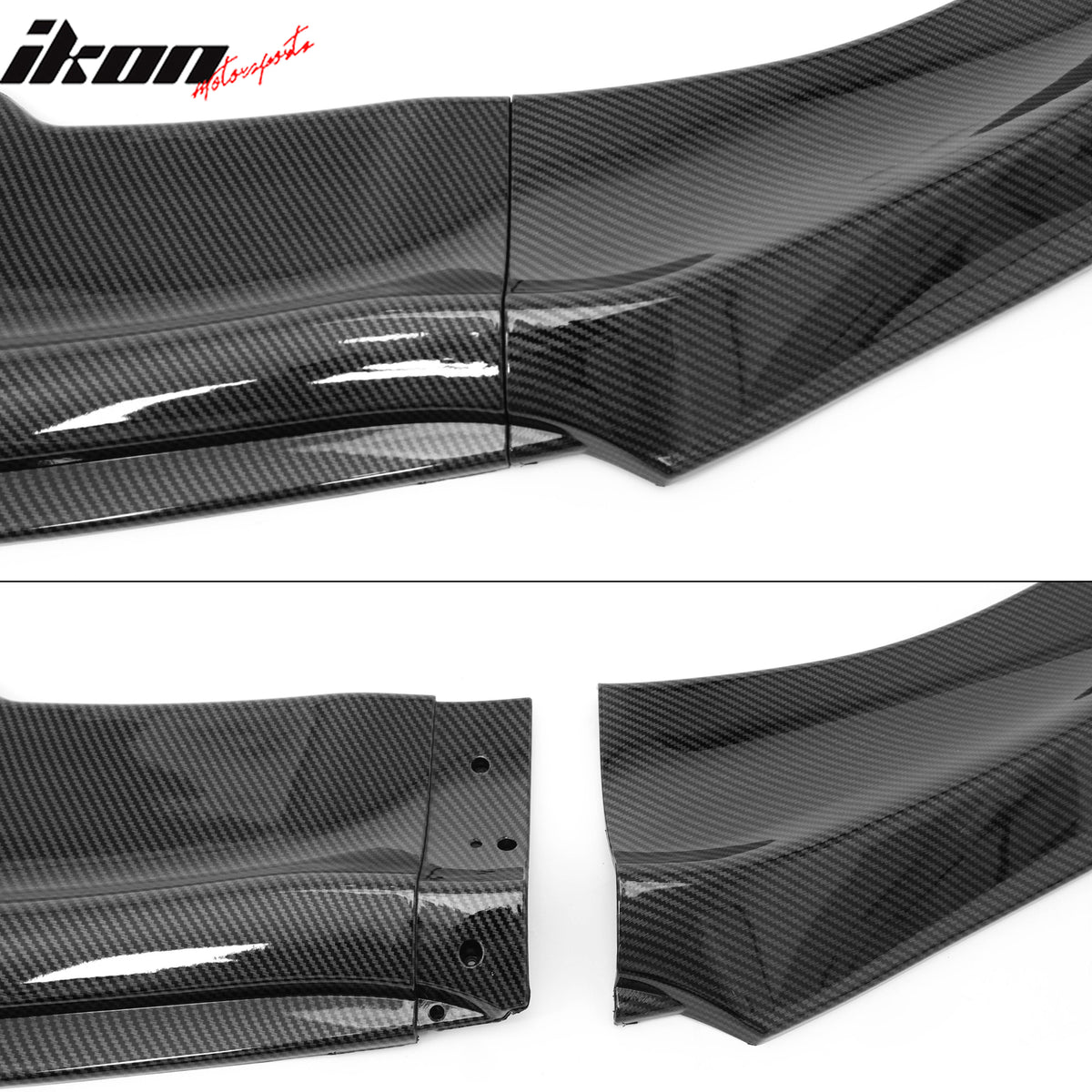 Fits 15-23 Dodge Charger IKON V2 Front Bumper Lip Spoiler Carbon Fiber Print PP