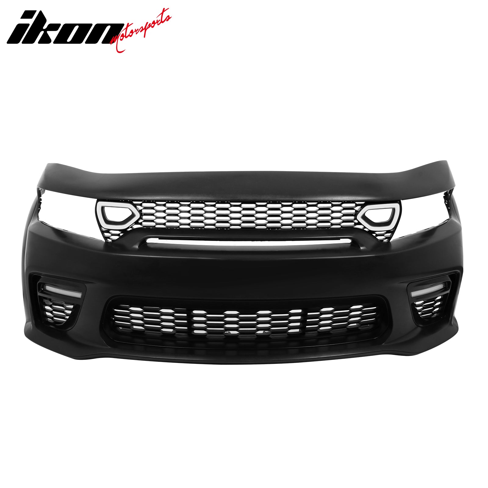 For 15-23 Charger Widebody LED Front Rear Bumper Cover W/ SRT Grille Matte Black