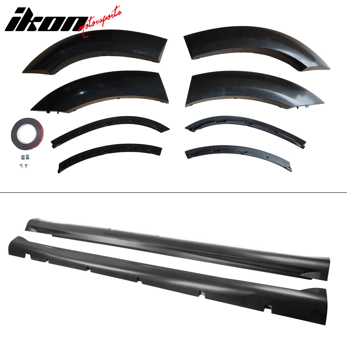 For 15-23 Charger Widebody LED Front Rear Bumper Cover W/ SRT Grille Matte Black