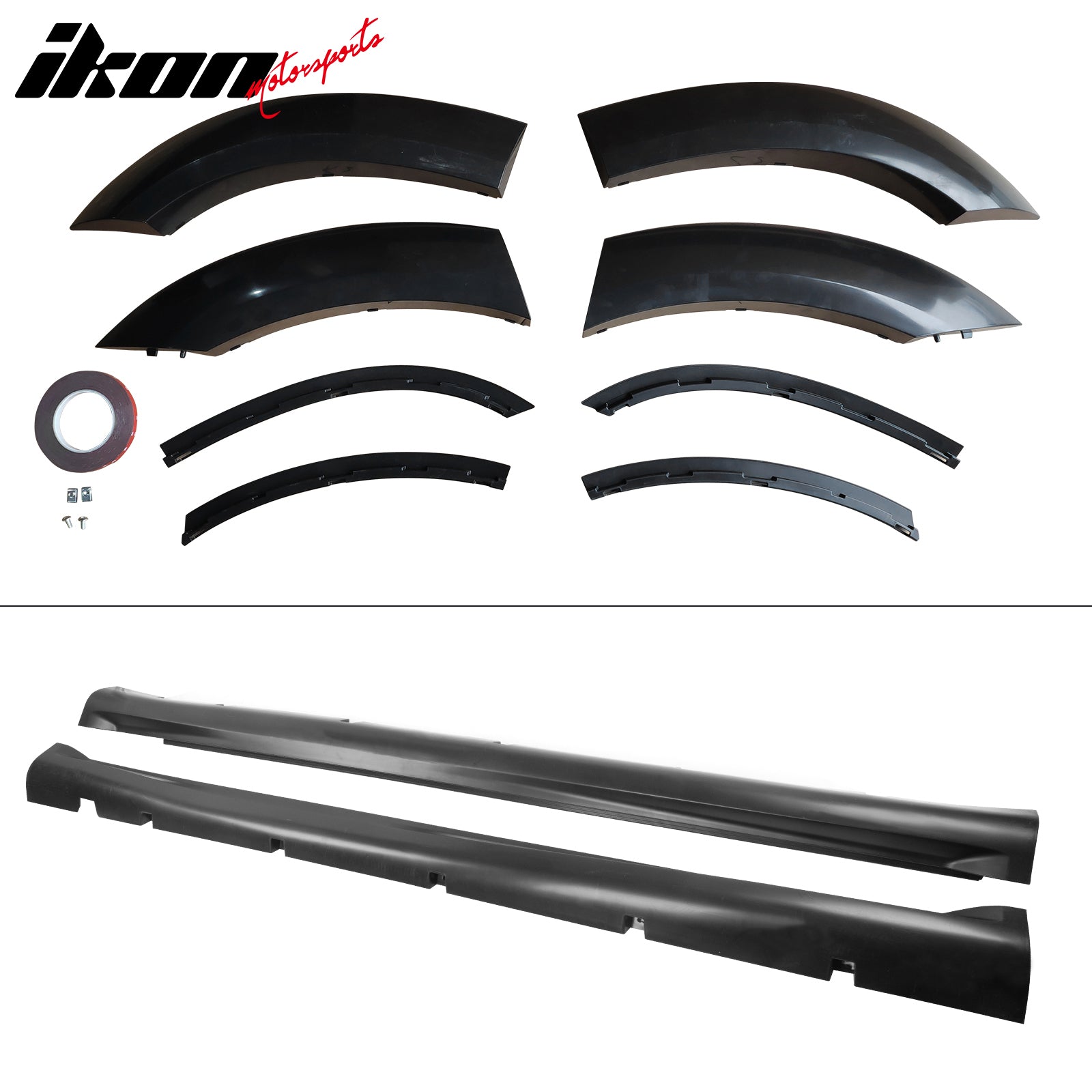 For 15-23 Charger Widebody LED Front Rear Bumper Cover W/ SRT Grille Matte Black