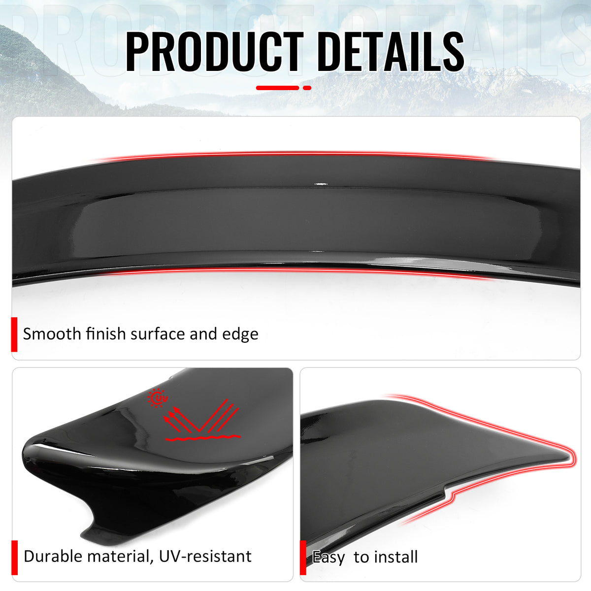 Fits 15-23 Dodge Charger Redeye Style Gloss Black Rear Trunk Spoiler Wing ABS