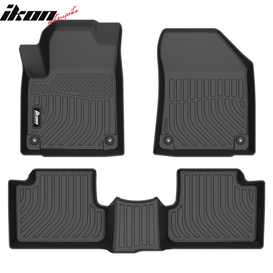 2015-2023 Jeep Cherokee 3D TPE All Weather Waterproof Anti-Slip Front Rear Driver Passenger Side Interior Floor Mats Cargo Liner Carpets 3PCS
