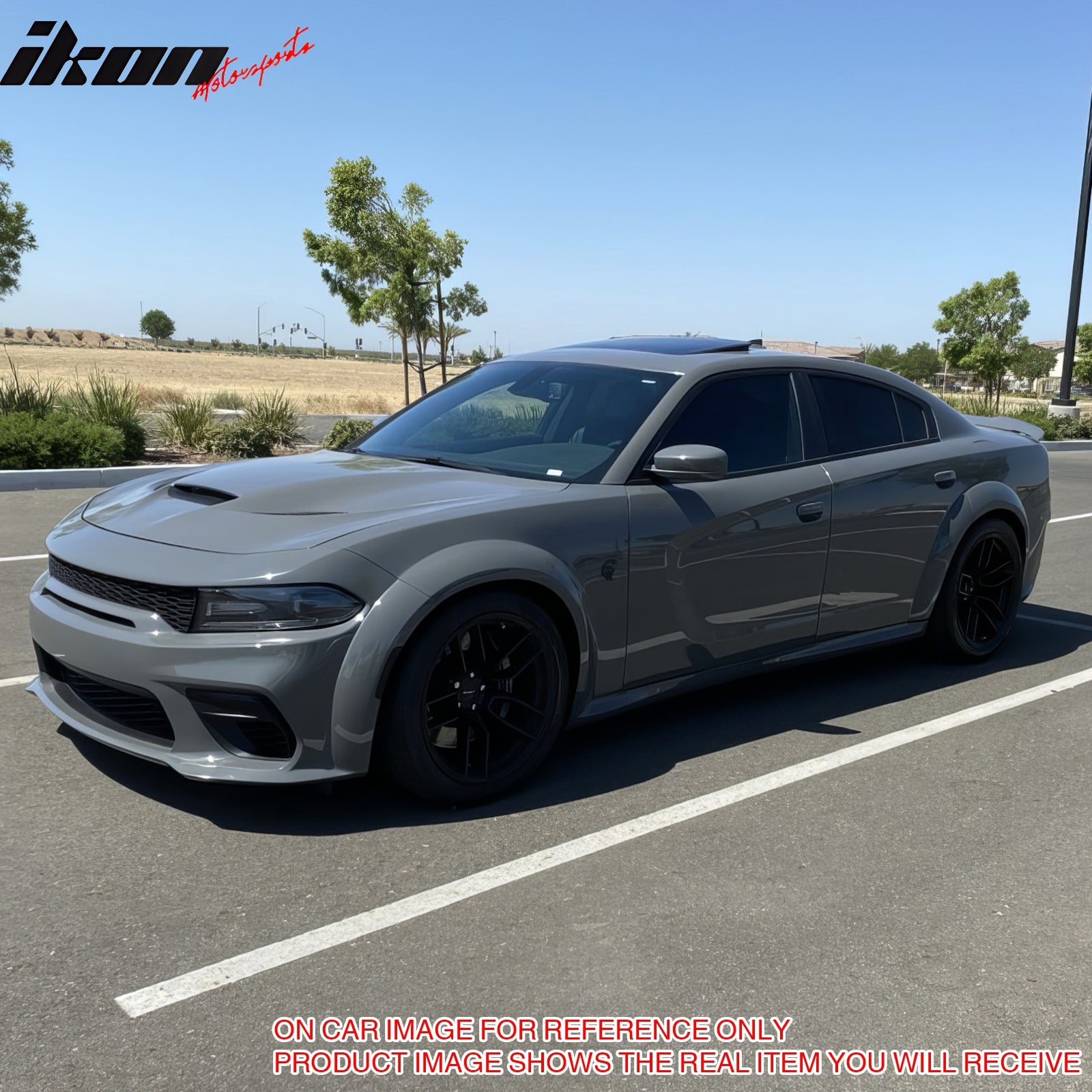 Fits 15-23 Dodge Charger Front Rear Bumper Conversion w/ Side Skirt/Fender Flare