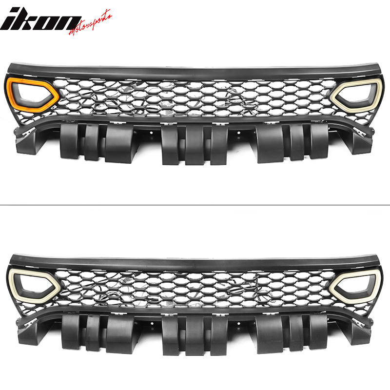 Fits 15-23 Charger SRT Scat Pack Front Upper Grille LED Lights PP